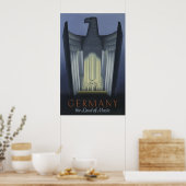 Deutschland, Das Land der Musik Vintage Reiseplaka Poster (Küche)