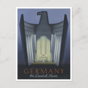 Deutschland, das Land der Musik Vintage-Reisepostk Postkarte