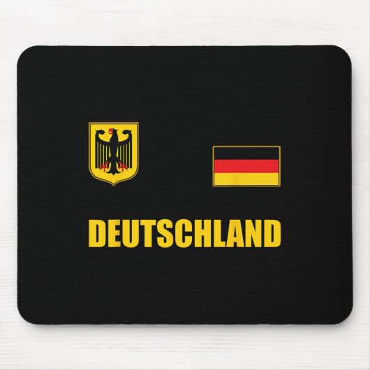 Deutschland Design Germany Outfit Bekleidung Deuts Mousepad (Vorne)
