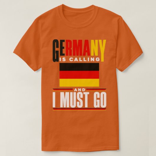 Deutschland deutsche Flagge Deutschland ruft Fundu T-Shirt (Design vorne)