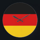 Deutschland (deutsche Flagge) Große Wanduhr<br><div class="desc">Anpassbare World Flag Produkte - Bitte fühlen Sie sich frei,  Ihren Text hinzuzufügen.</div>