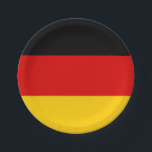 Deutschland (deutsche Flagge) Pappteller<br><div class="desc">Anpassbare World Flag Produkte - Fühlen Sie sich frei,  Ihren eigenen Text hinzuzufügen.</div>