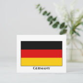 Deutschland (deutsche Flagge) Postkarte (Stehend Vorderseite)
