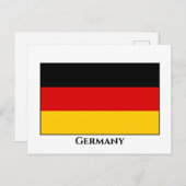 Deutschland (deutsche Flagge) Postkarte (Vorne/Hinten)