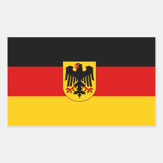 Deutschland/Deutsche Flagge Rechteckiger Aufkleber (Vorderseite)