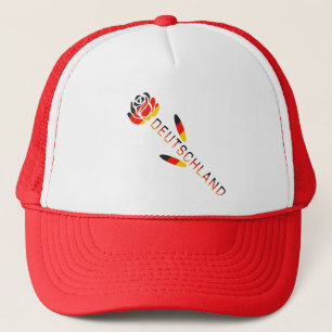 Deutschland Deutsche Flagge Rose  Truckerkappe