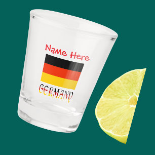 Deutschland Deutsche Flagge Rot Personalisiert Schnapsglas
