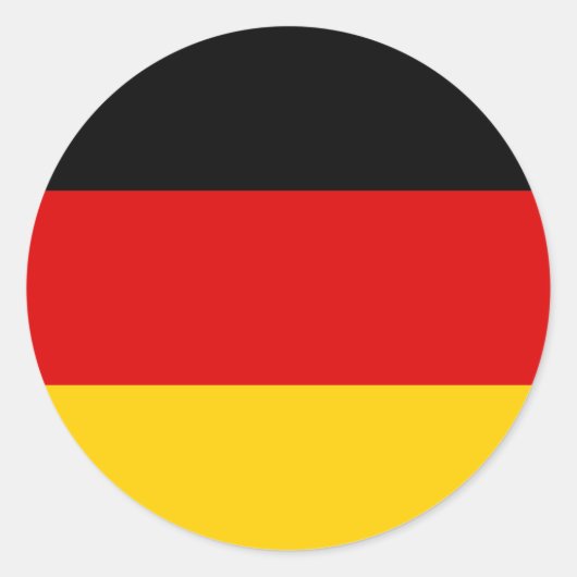 Deutschland (deutsche Flagge) Runder Aufkleber (Vorderseite)