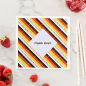 Deutschland Deutsche Flagge Schwarze Personalisier Serviette (Beispiel)