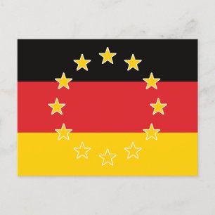 Deutschland Deutschland EU Europa Europäische Flag Postkarte