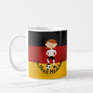 Deutschland Deutschland Fußball Mädchen 3 v2 Kaffeetasse