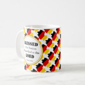 DEUTSCHLAND Deutschland Gesegnet Monogram Christli Kaffeetasse (Vorderseite Links)