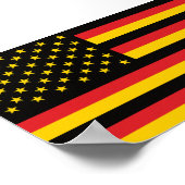 Deutschland Deutschland USA USA Staaten US-Flagge Poster (Ecke)