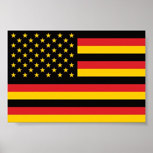 Deutschland Deutschland USA USA Staaten US-Flagge Poster (Vorne)