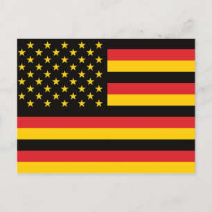 Deutschland Deutschland USA USA Staaten US-Flagge Postkarte