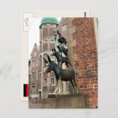 Deutschland, die Bremer Musiker. Postkarte (Vorne/Hinten)