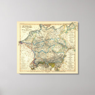 Deutschland die Niederlande Belgien Leinwanddruck