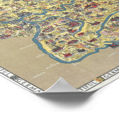 Deutschland, die wunderschöne Landkarte Vintag Poster (Ecke)