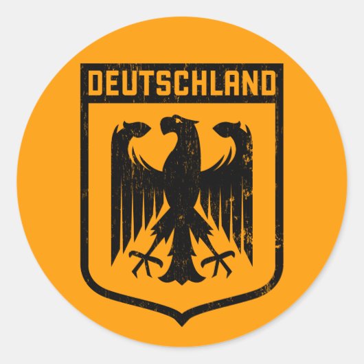 Deutschland Eagle - Deutschland-Wappen Runder Aufkleber (Vorderseite)