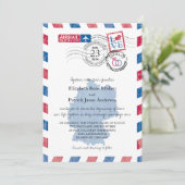 Deutschland Einladung zur Hochzeit von Luftpost (Stehend Vorderseite)