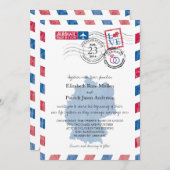 Deutschland Einladung zur Hochzeit von Luftpost (Vorne/Hinten)