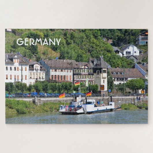 Deutschland: Fähre am Rhein Puzzle (Horizontal)