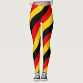 Deutschland - Farben für die Flagge - Diagonal ges Leggings (Vorderseite)