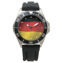 DEUTSCHLAND FLAG BLACK RED GOLD WATCH ARMBANDUHR