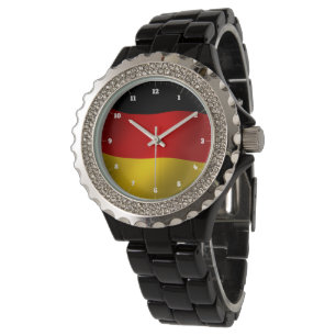 DEUTSCHLAND FLAG BLACK RED GOLD WATCH ARMBANDUHR