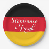 Deutschland Flag Colors Wedding Pappteller (Vorderseite)