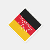 Deutschland Flag Colors Wedding Serviette (Ecke)