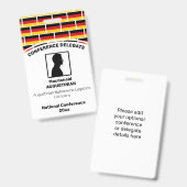 DEUTSCHLAND FLAG Foto-ID Ausweis (Vorder- & Rückseite)