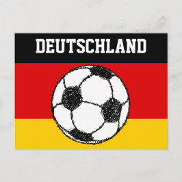 DEUTSCHLAND FLAG | FUSSBALL POSTKARTE
