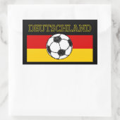 DEUTSCHLAND FLAG | FUSSBALL RECHTECKIGER AUFKLEBER (Tasche)