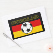 DEUTSCHLAND FLAG | FUSSBALL RECHTECKIGER AUFKLEBER (Umschlag)