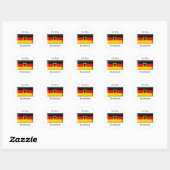 Deutschland Flag Gem Runder Aufkleber (Blatt)