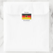 Deutschland Flag Gem Runder Aufkleber (Tasche)