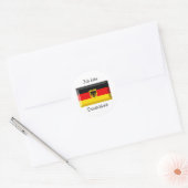 Deutschland Flag Gem Runder Aufkleber (Umschlag)
