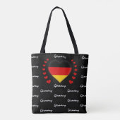 Deutschland Flag & Heart German Flag Mode /sport Tasche (Rückseite)