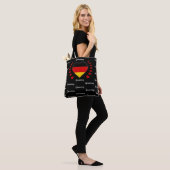 Deutschland Flag & Heart German Flag Mode /sport Tasche (Am Model)