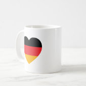 Deutschland Flag Herzencoffee Tasse (Vorderseite Links)