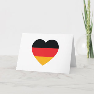 Deutschland - Flag Herzgrusskarte Karte