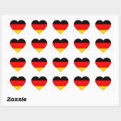 Deutschland Flag Herzsticker Herz-Aufkleber (Blatt)