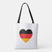 Deutschland Flag Herztote Tag Tasche (Rückseite)