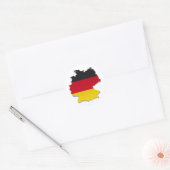Deutschland Flag Karte_2 Runder Aufkleber (Umschlag)