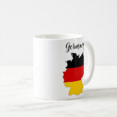 Deutschland-Flag-Karte Kaffeetasse (VorderseiteRechts)