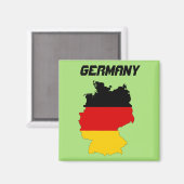 Deutschland-Flag-Karte Magnet (Vorderseite/Rückseite)