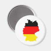 Deutschland - Flag-Karte Magnet (Vorderseite/Rückseite)
