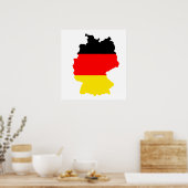 Deutschland - Flag-Karte Poster (Küche)