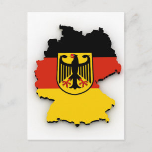 Deutschland-Flag-Karte Postkarte